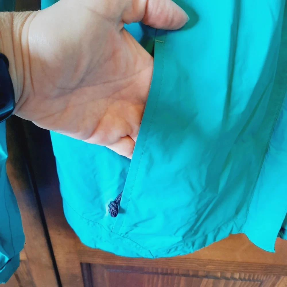 Columbia Arcadia II Lightweight Jacket green blue packable rain jacket size M - Picture 7 of 16